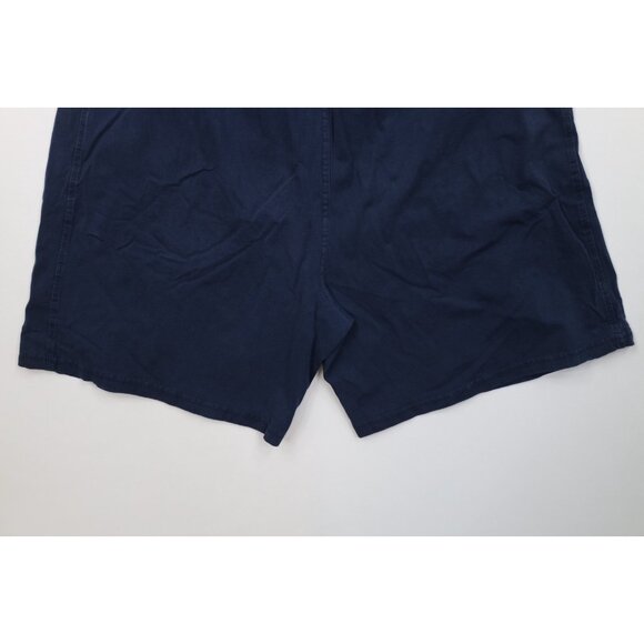 Vintage Reebok Mens Size Medium Faded Spell Out Above Knee Shorts Navy Blue - Picture 11 of 11